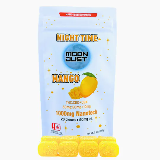 MOON DUST - Moon Dust | Mango Night Time Nano Gummies | 1000mg | 20ct | 50mg/ea - 1