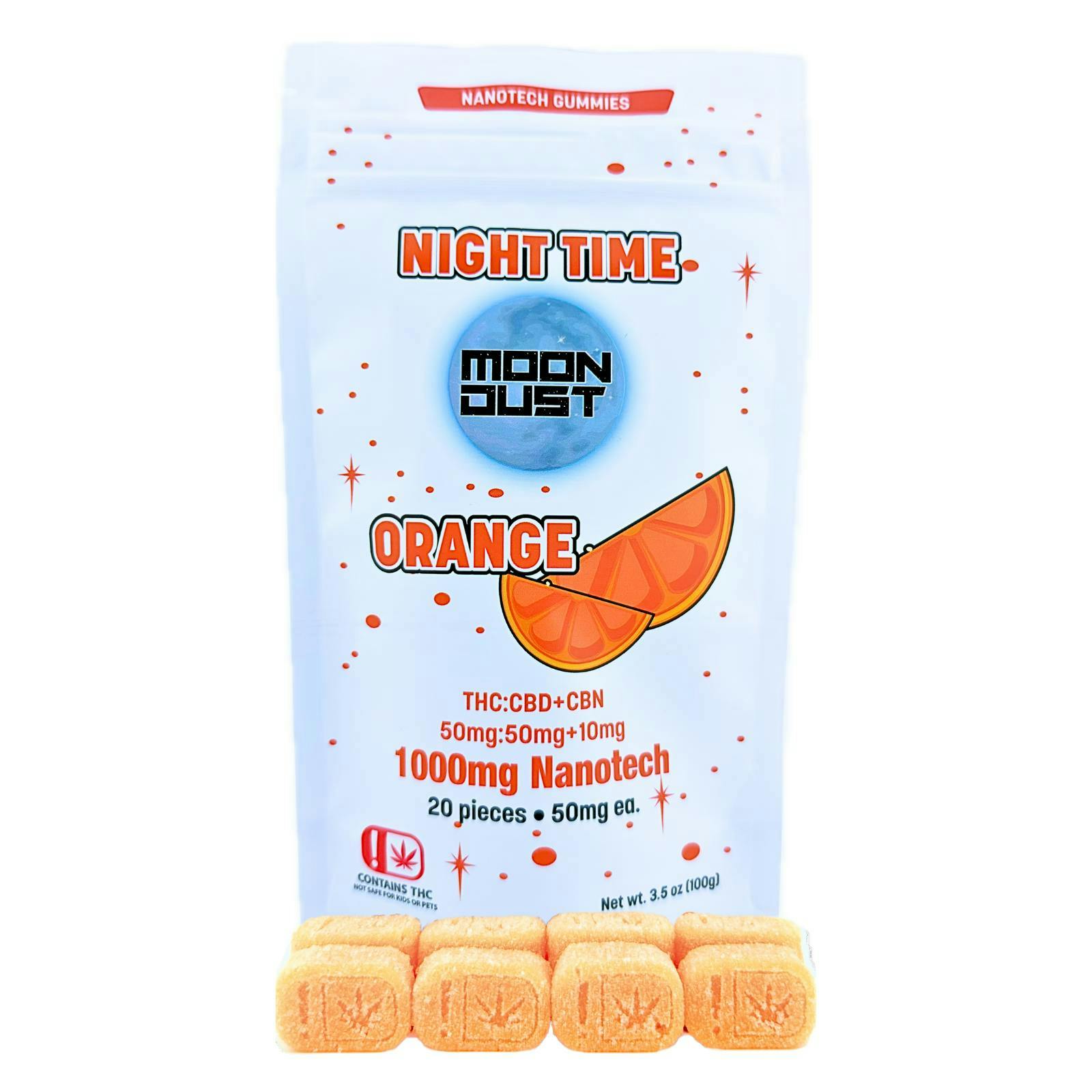 MOON DUST - Moon Dust | Orange Night Time Nano Gummies | 1000mg | 20ct | 50mg/ea - 1