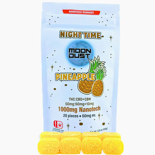 MOON DUST - Moon Dust | Pineapple Night Time Nano Gummies | 1000mg | 20ct | 50mg/ea - 1