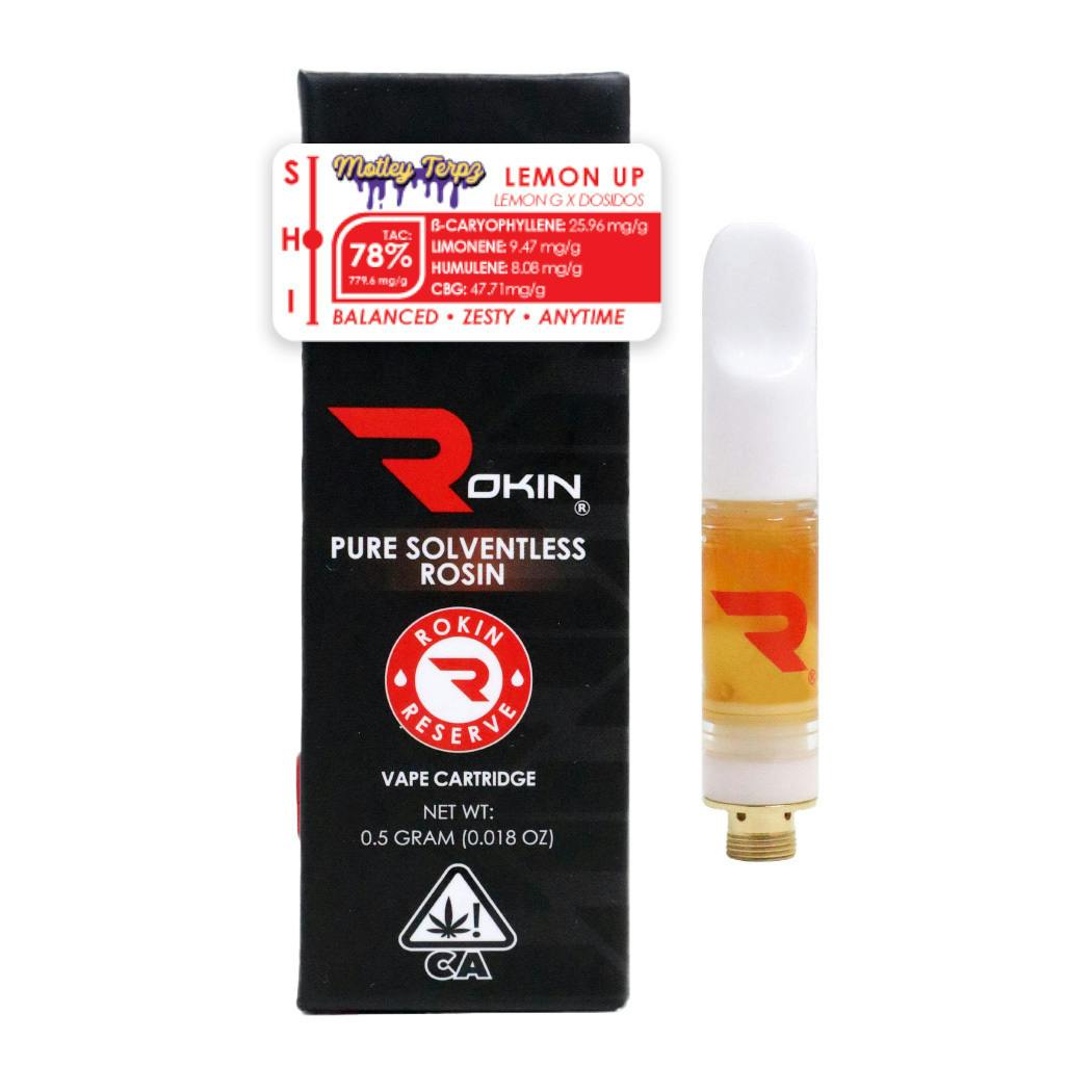 Rokin Cannabis - Rokin x Motley Terpz - Reserve Rosin - Lemon UP - Cartridge 0.5g - 1