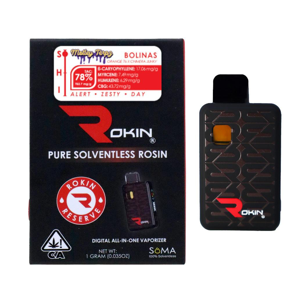 Rokin Cannabis - Rokin x Motley Terpz - Reserve Rosin - Bolinas - AIO 1.0g - 1