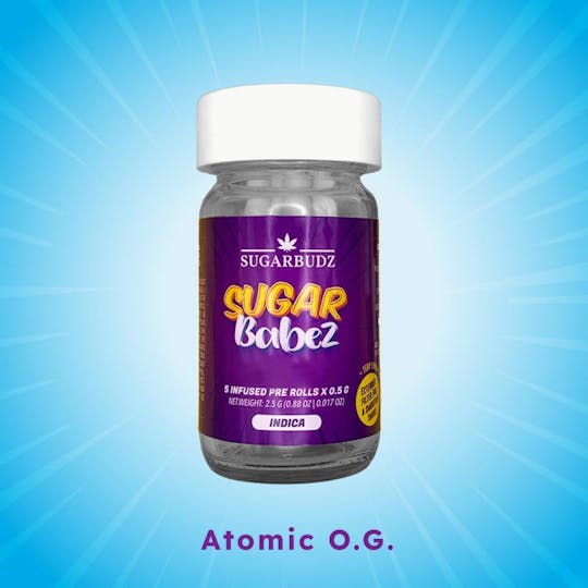 SugarBudz - SugarBudz - Atomic OG Sugarbabez Infused Pre-Rolls 2.5g 5pk - 1
