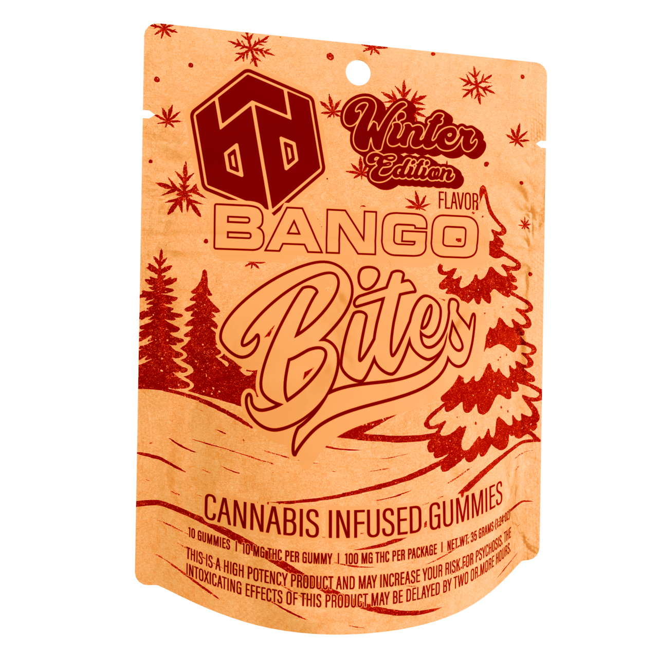 Bango Distribution - Bango Bites | Winter Edition Moscow Mule Gummies | 100mg | 10ct | 10mg/ea - 1