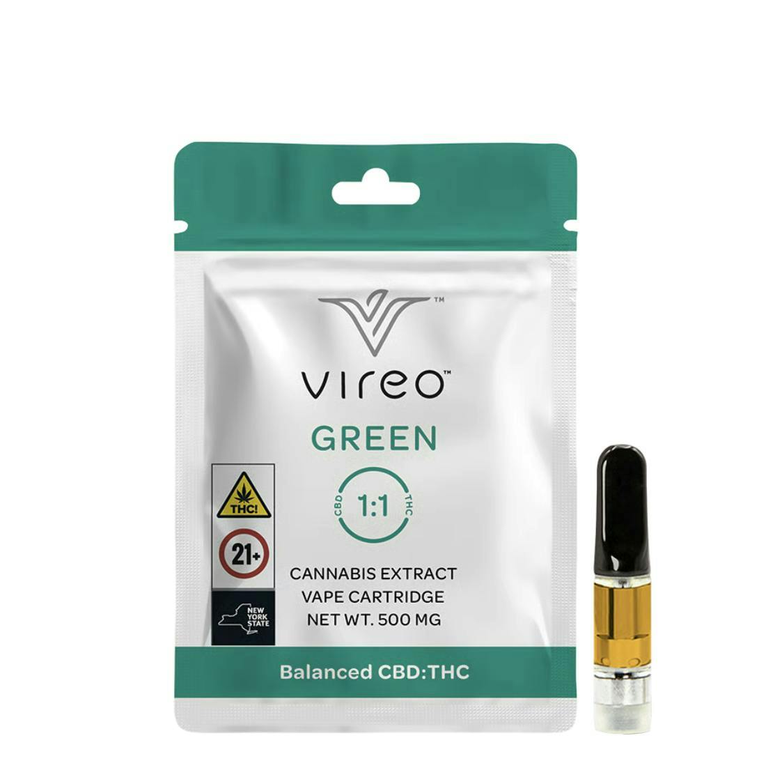 Vireo - Green | 1:1 THC:CBD Cartridge | 0.5g - 1