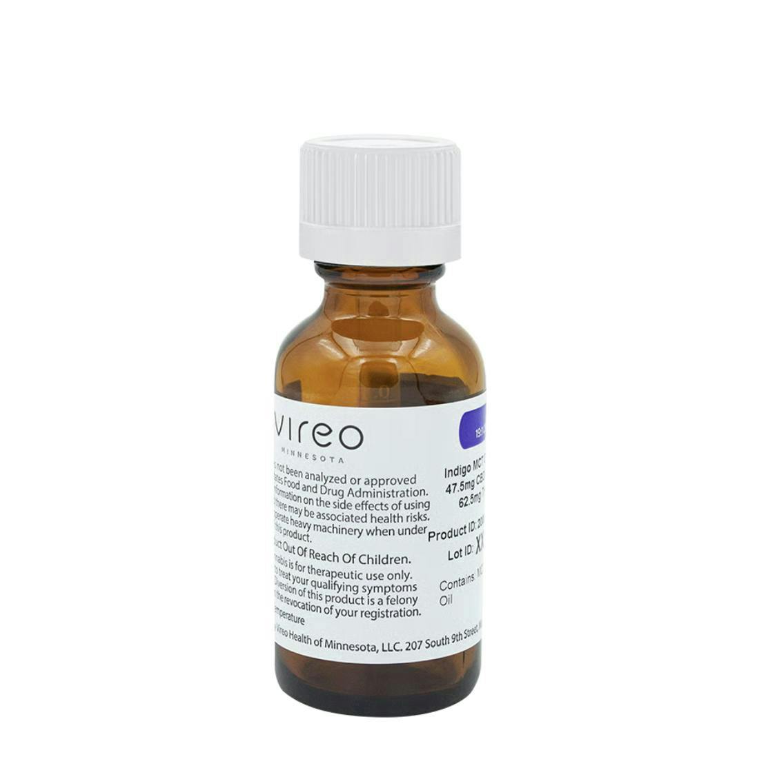 Vireo - Indigo | 1:19 Oral Solution | THC:CBD 62.5mg:1187.5mg | 25ml - 1