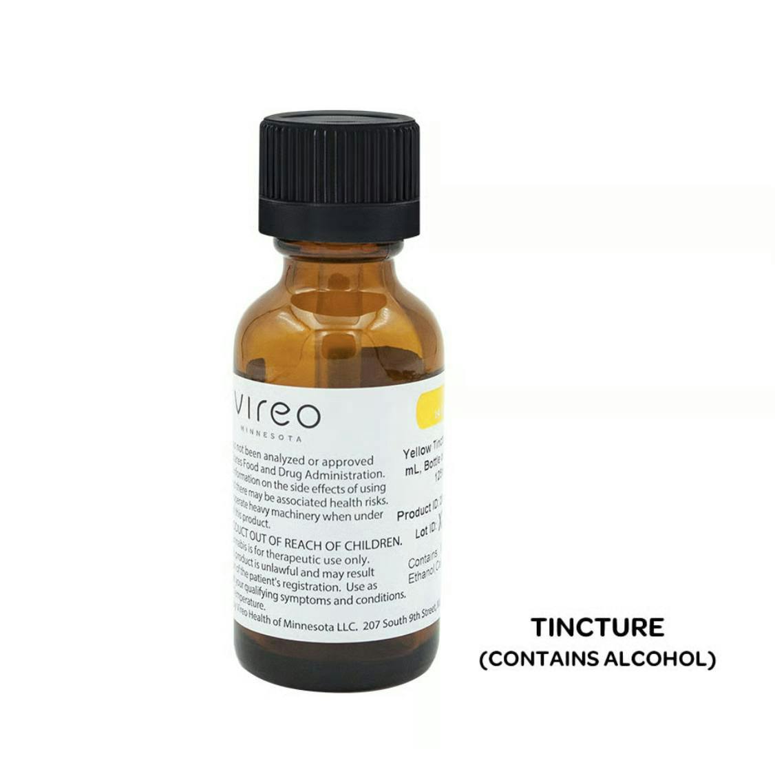 Vireo - Yellow | 4:1 Tincture | 500mg THC:125mg CBD | 25ml - 1