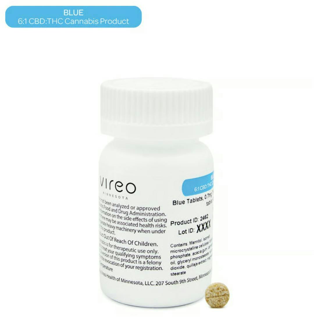 Vireo - 85.72mg THC/514.28mg CBD - 1