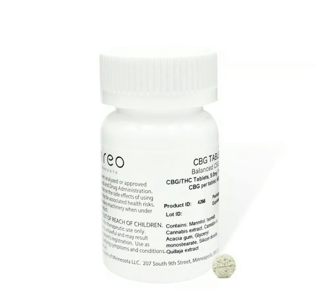 Vireo - CBG/THC | 1:1 Tablets | THC:CBD 600mg:600mg | 30ct | 5mg:5mg each - 1