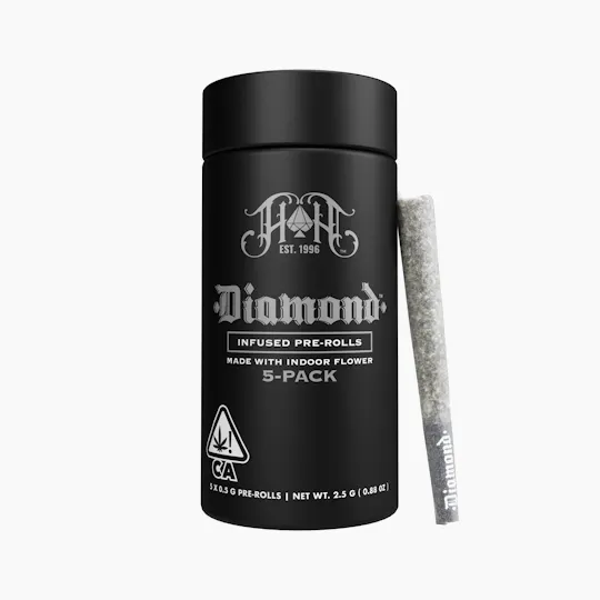 Heavy Hitters - GMO - Diamond Infused Pre-Rolls | 2.5G 5-Pack - 1