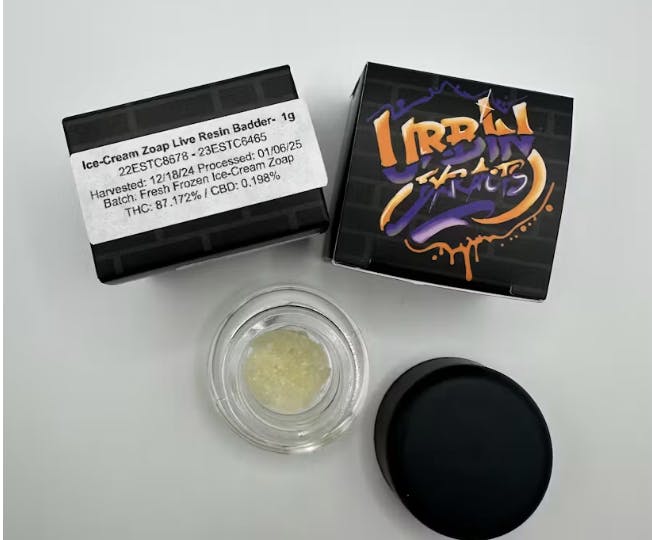 Urbin Extracts - Urbin Extracts - Ice Cream Zoap Live Resin Badder Concentrate 1g - 1