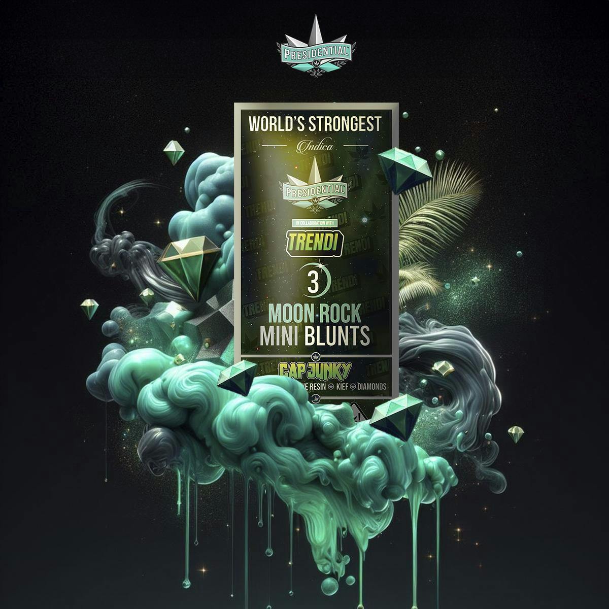 Presidential - Pee-Wee Moon Rock Mini Blunts - Cap Junky | 2.1g - 1