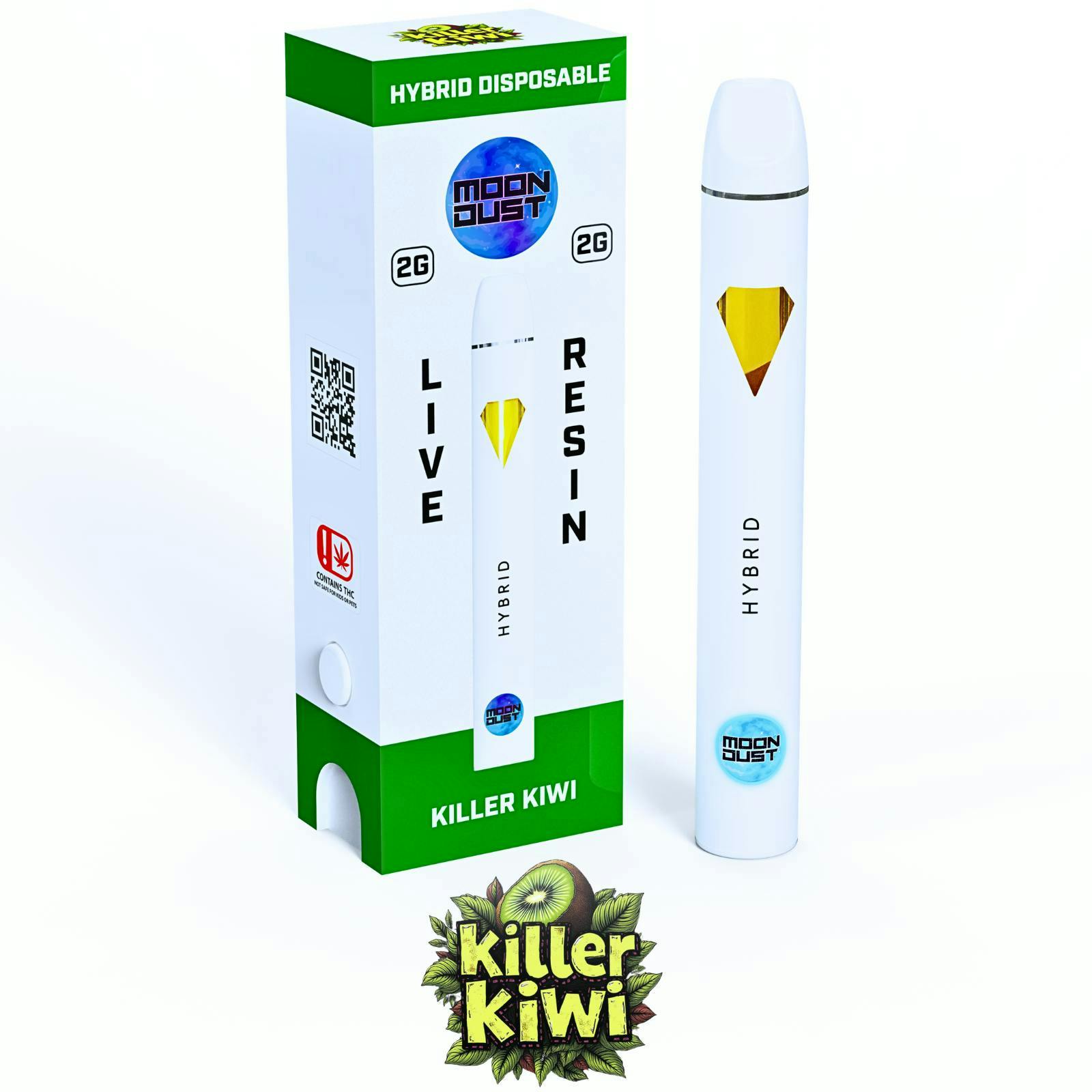 MOON DUST - Moon Dust | Killer Kiwi | Live Resin Disposable | 2g - 1