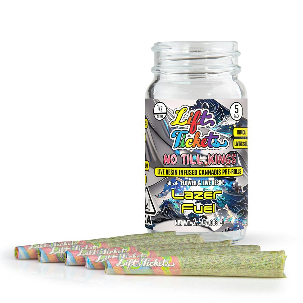 Lift Tickets - No Till Kings: Lazer Fuel - 0.5g Infused Pre Roll Multipack (5) - 1