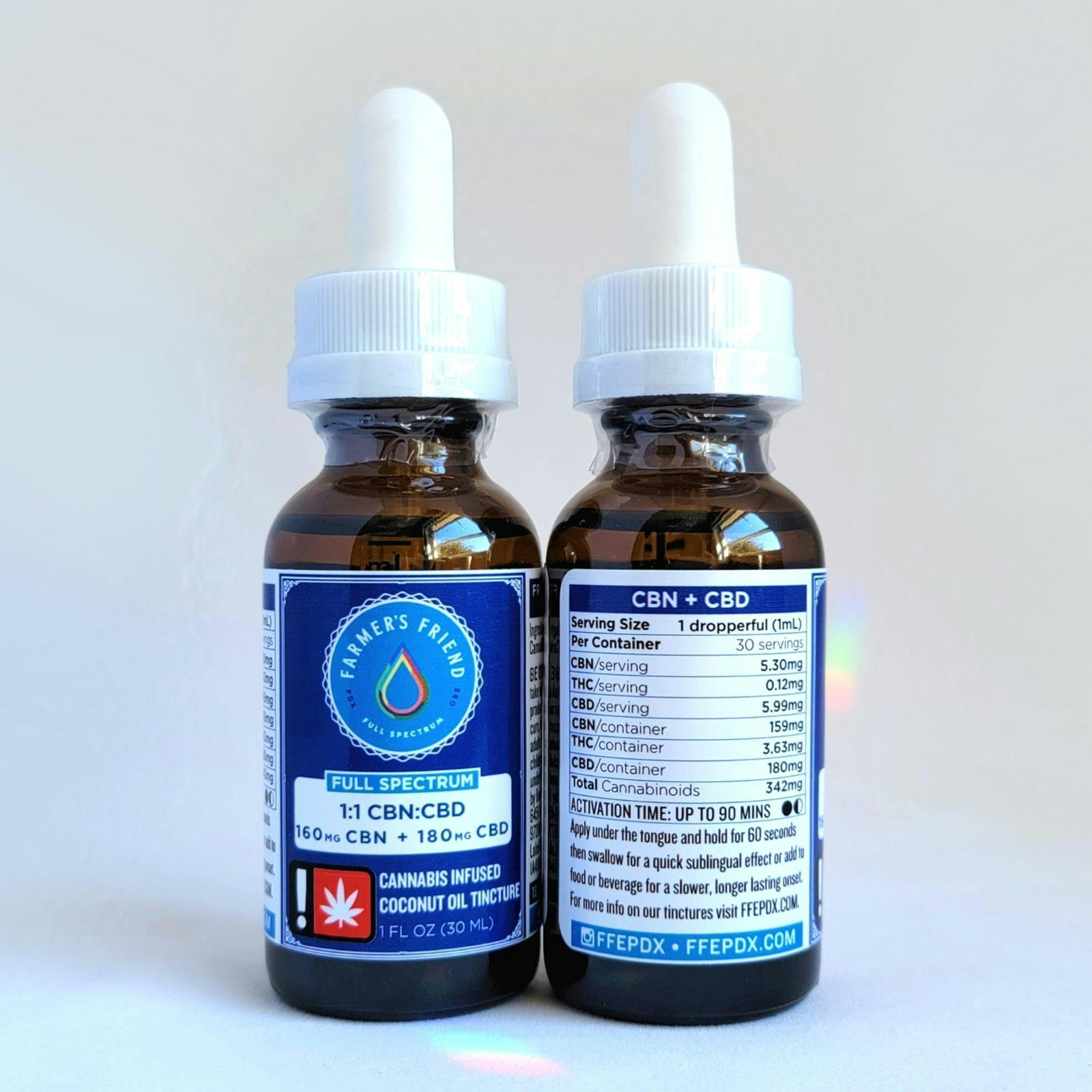 Farmer's Friend Extracts - 1:1 CBN:CBD - Comfort Tincture 1200mg | 2oz - 1