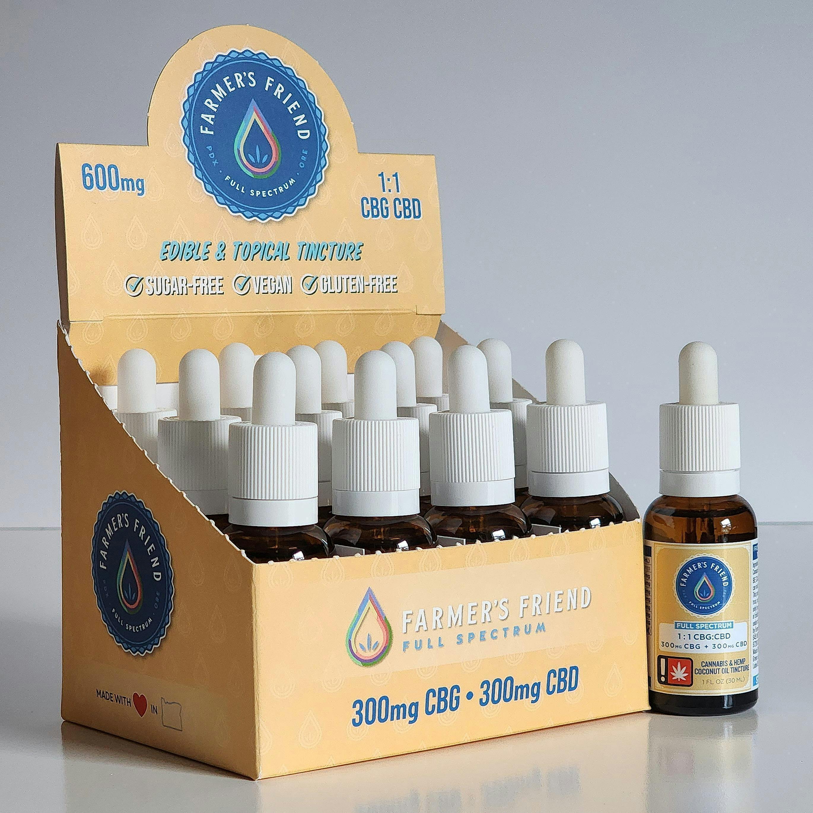 Farmer's Friend Extracts - 1:1 CBG:CBD - Tincture 600mg | 1oz - 1