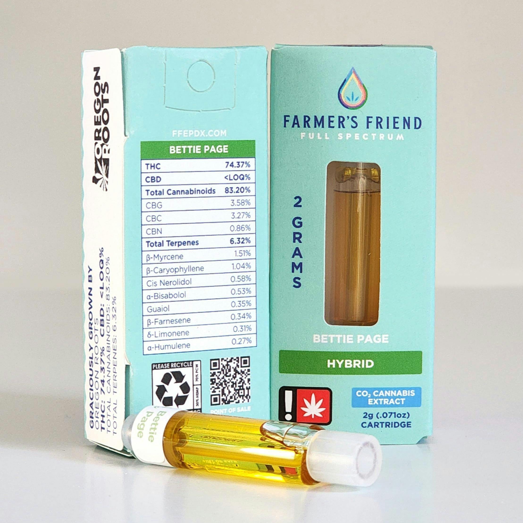 Farmer's Friend Extracts - Glass Cartridge - Cafe Durban 2g - 1