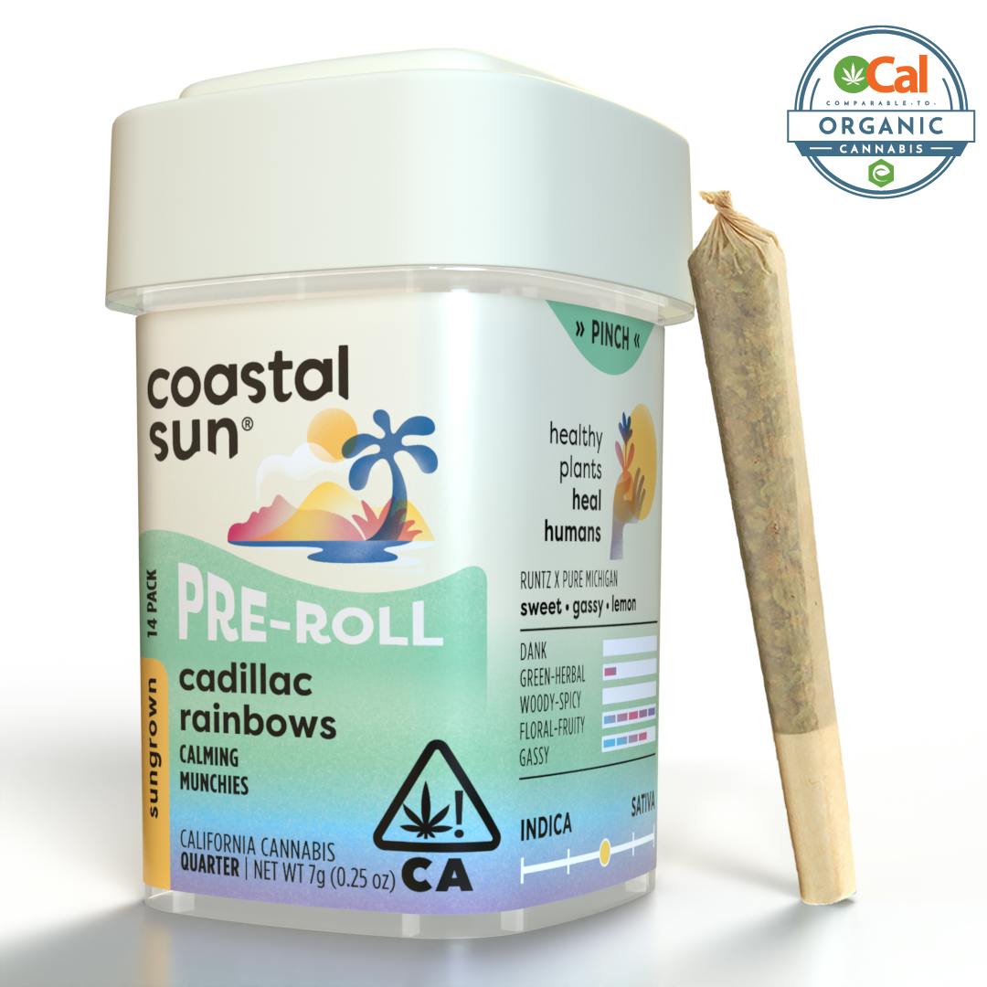 Coastal Sun - Cadillac Rainbows Sungrown 0.5g Pre-Roll 14pk 7g - 1