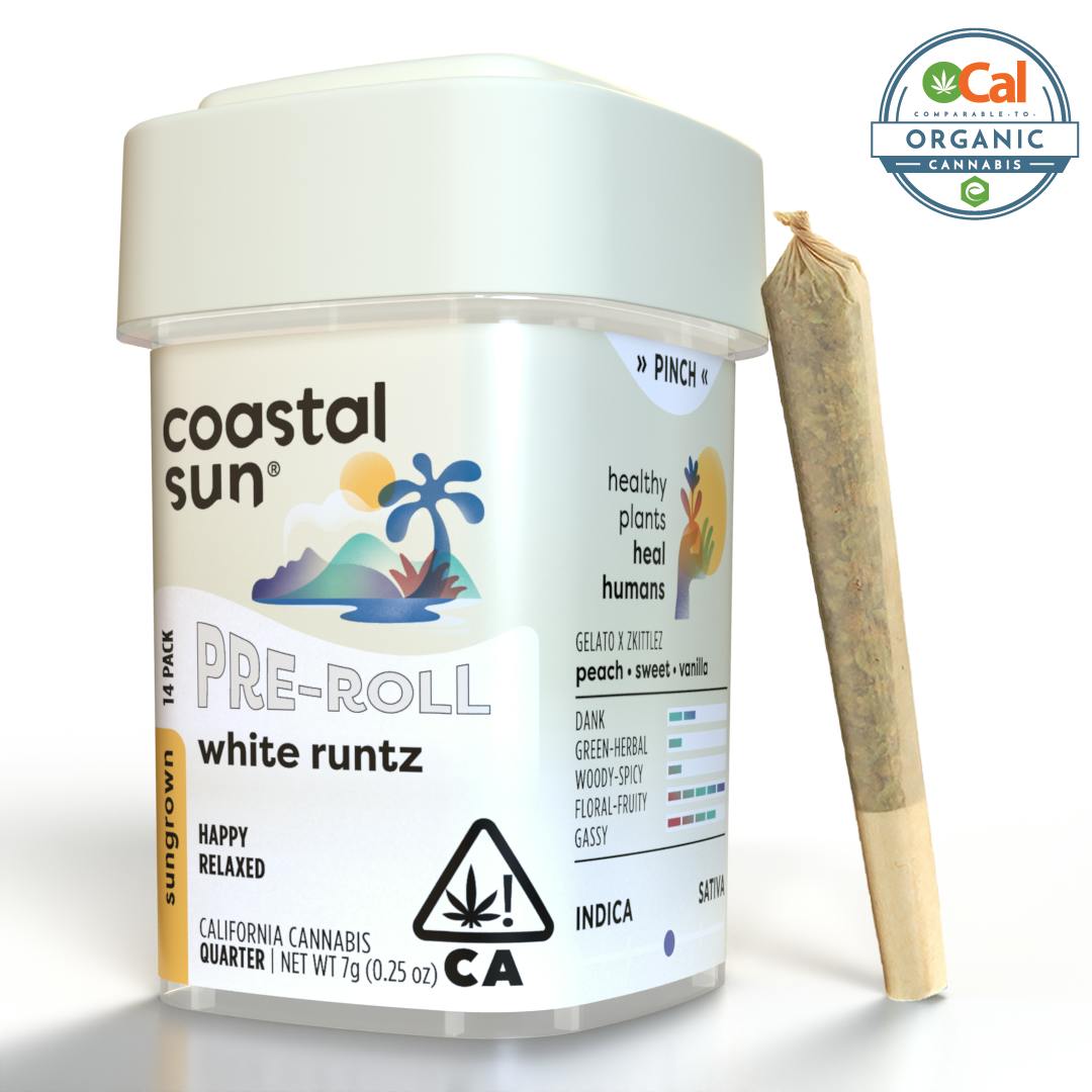 Coastal Sun - White Runtz Sungrown 0.5g Pre-Roll 14pk 7g - 1