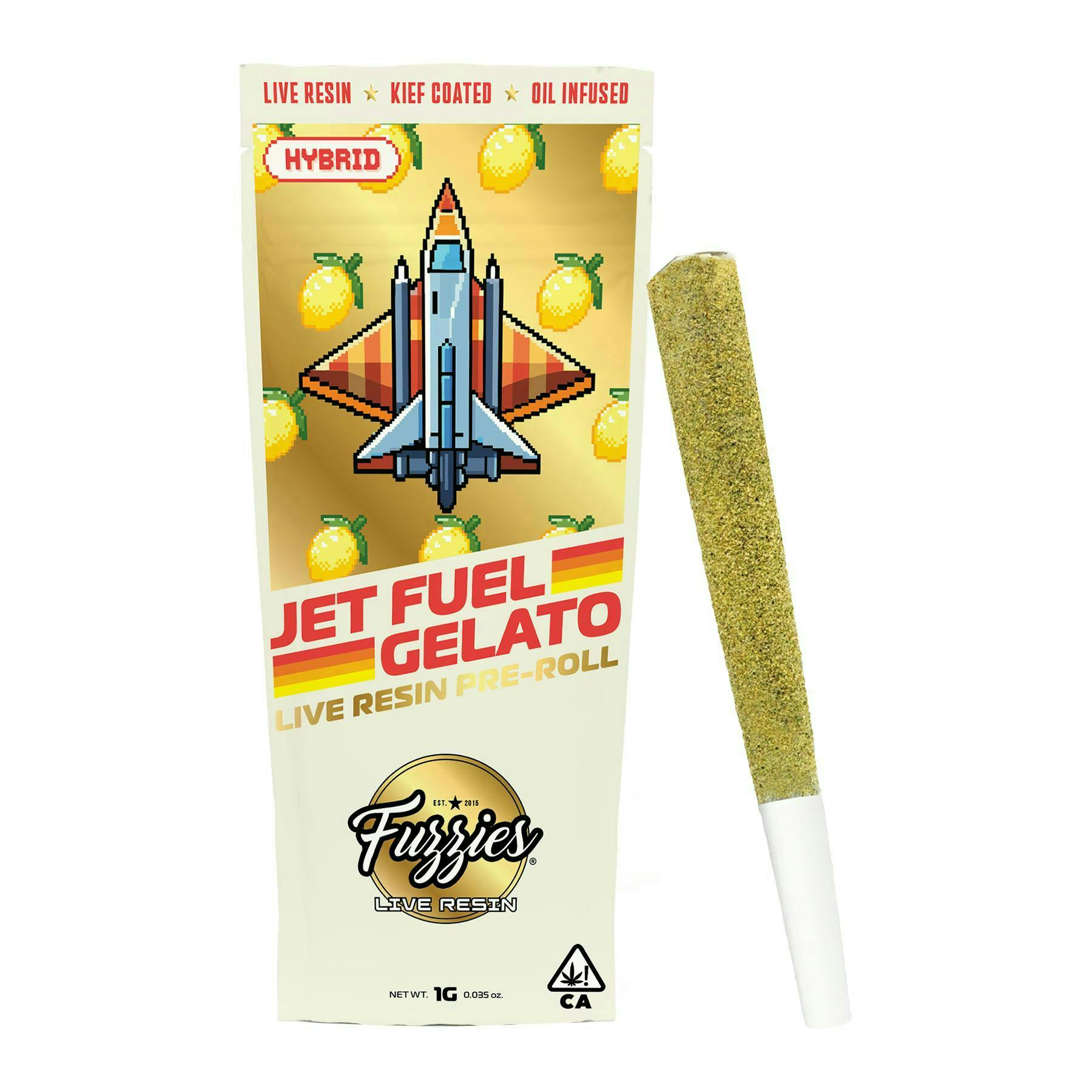Fuzzies - Fuzzies | Jet Fuel Gelato | Live Resin Infused Joint | 1g - 1