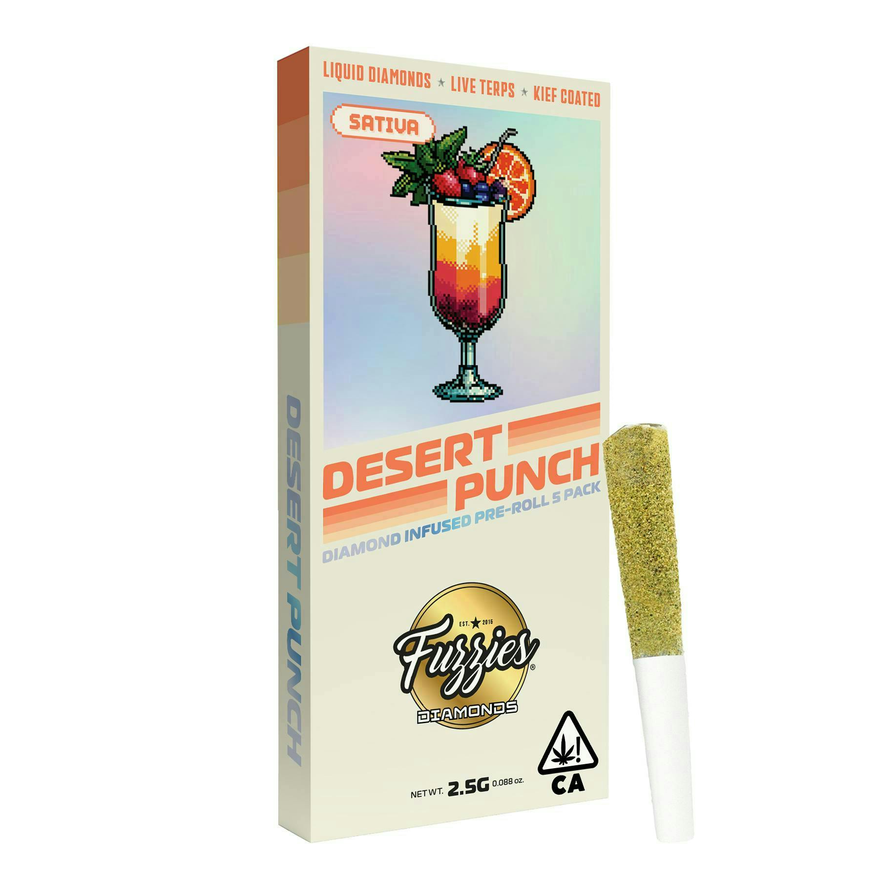 Fuzzies - Fuzzies | Diamonds | Desert Punch | Infused Joints | 0.5g each | 5pk - 1