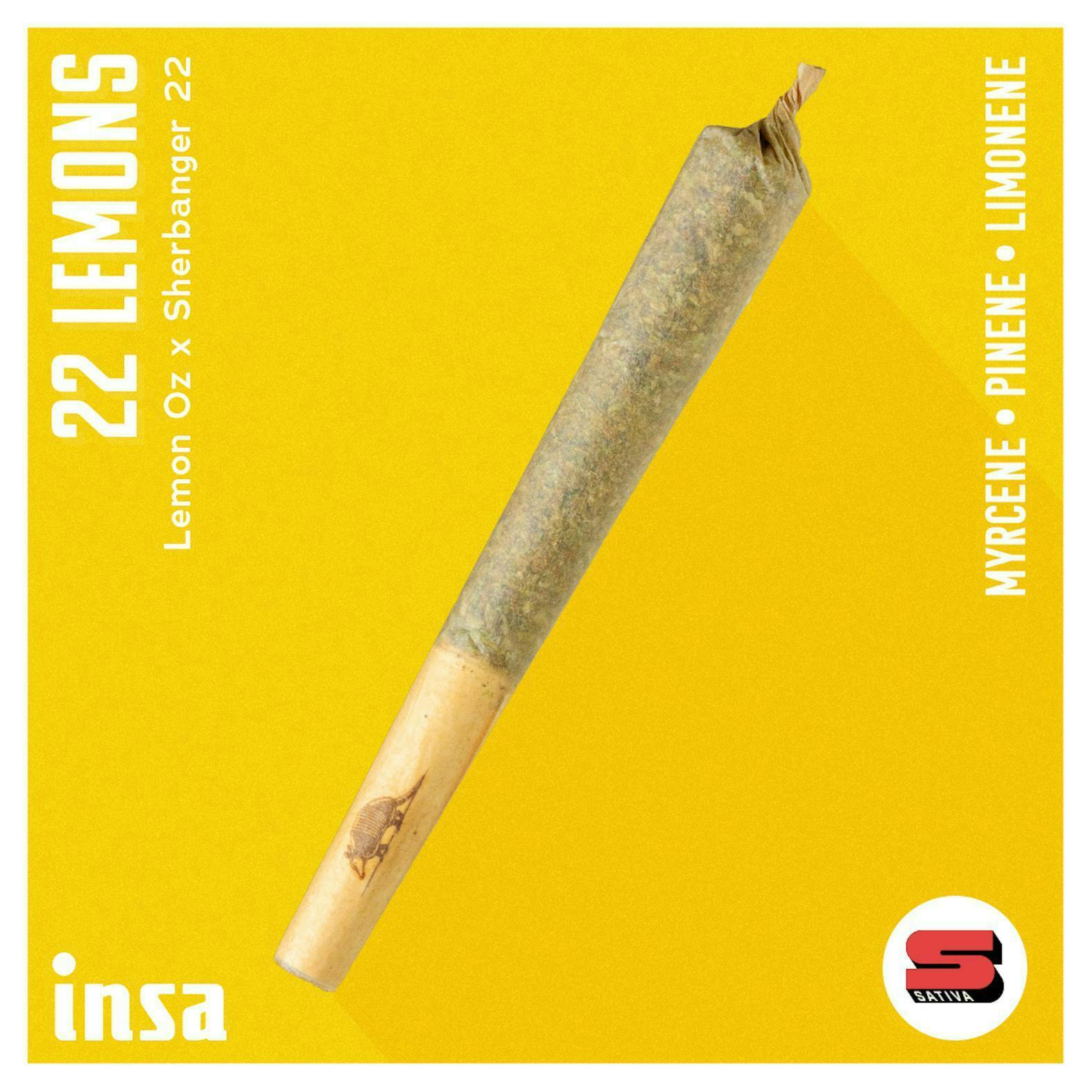 INSA - INSA - 22 Lemons - 1g Pre-roll - 1