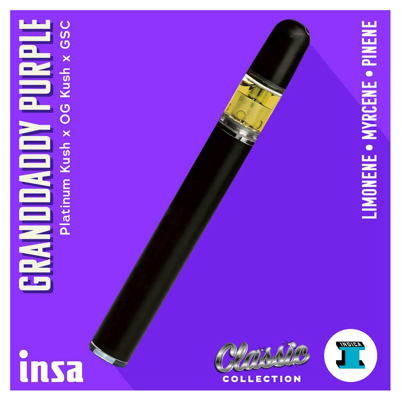 INSA - INSA - Grandaddy Purple - 0.35g Disposable Pen - 1