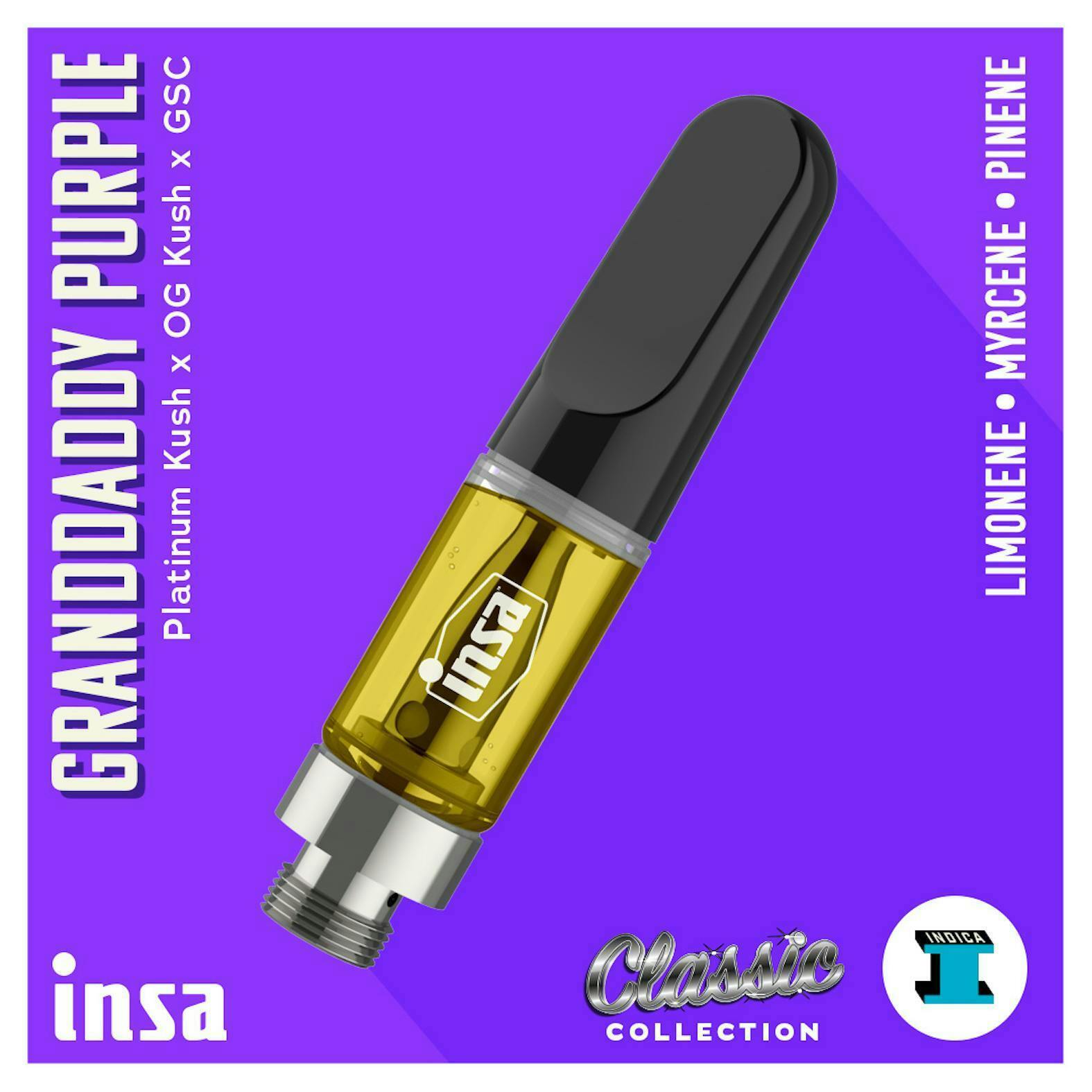 INSA - INSA - Grandaddy Purple - 0.5g Cartridge - 1