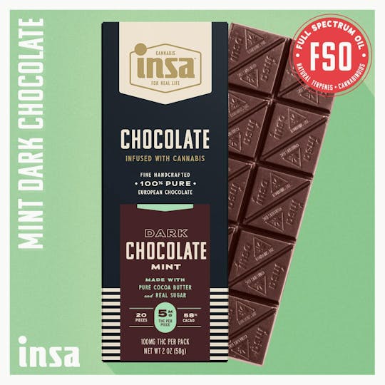 INSA - INSA - FSO Mint Dark Chocolate Bar - 100mg - 1