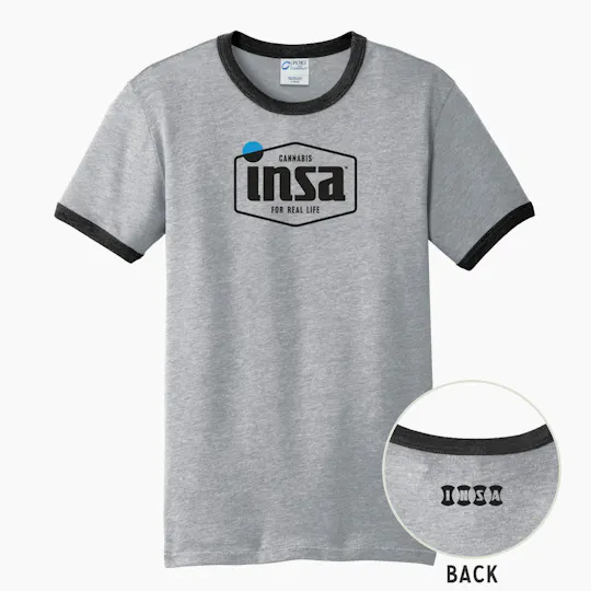 INSA - INSA - Grey Ringer T-Shirt - SM - 1