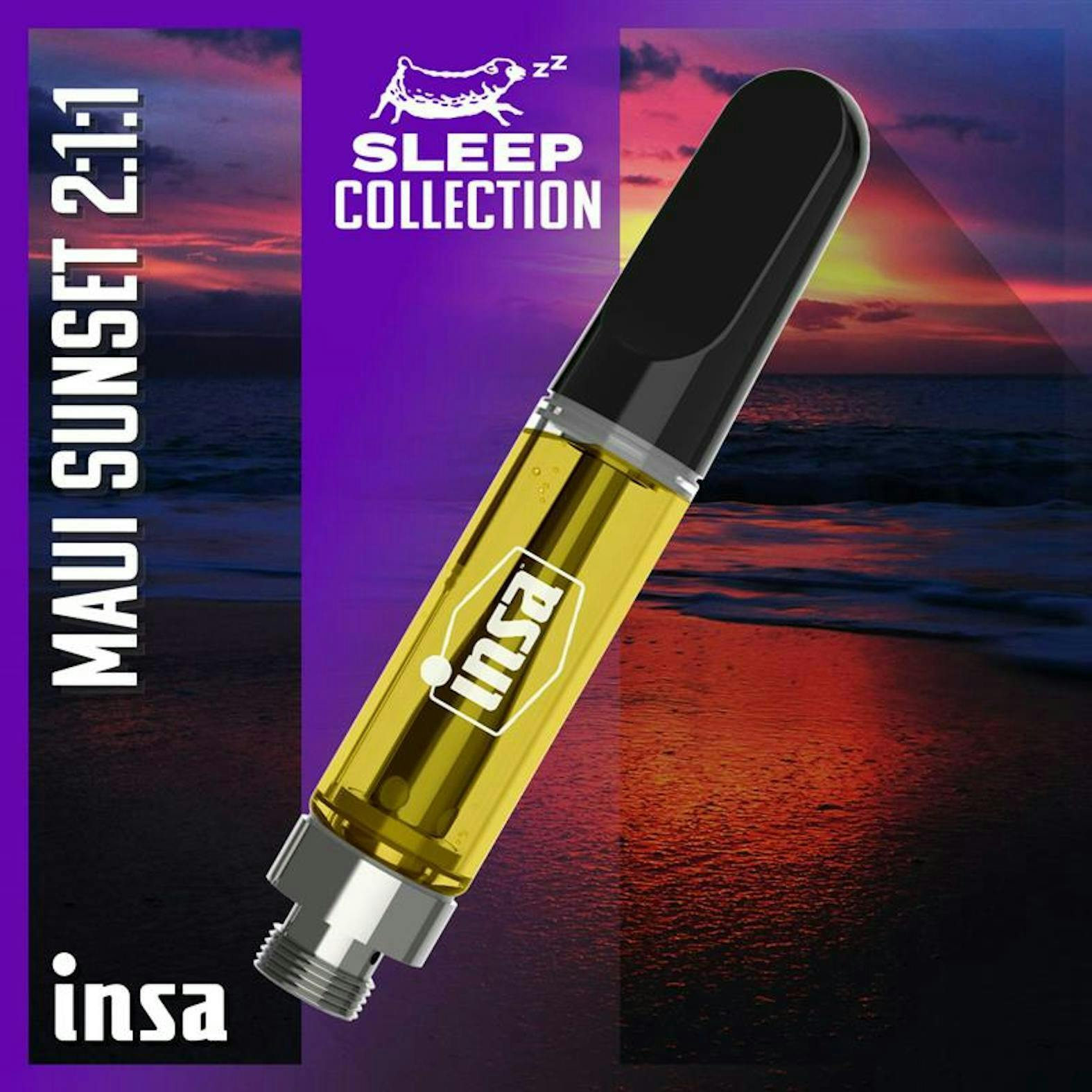 INSA - INSA - Maui Sunset 2:1:1 (THC:CBN:CBD) - 1g Cartridge - 1