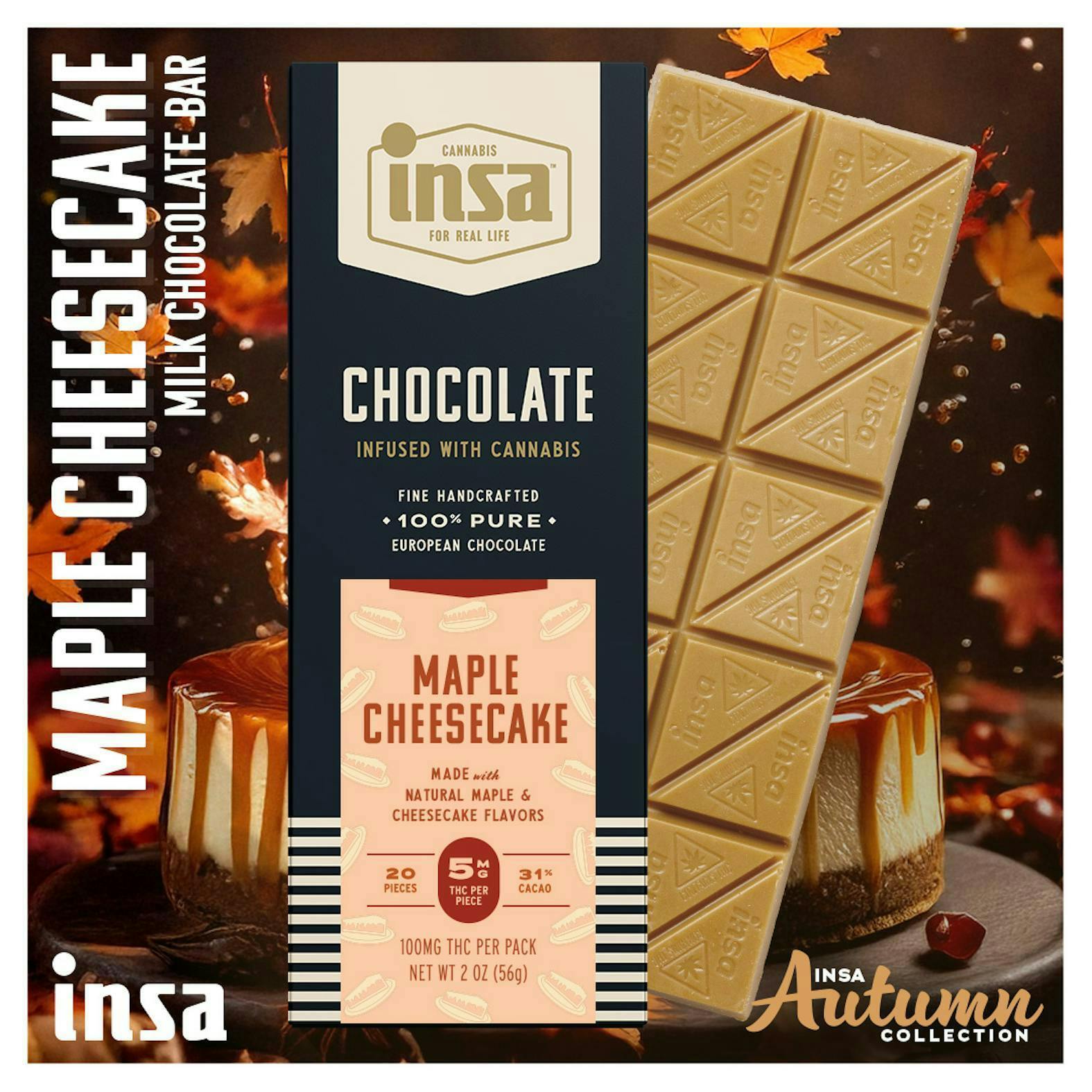 INSA - INSA - Maple Cheesecake Chocolate Bar - 100mg - 1