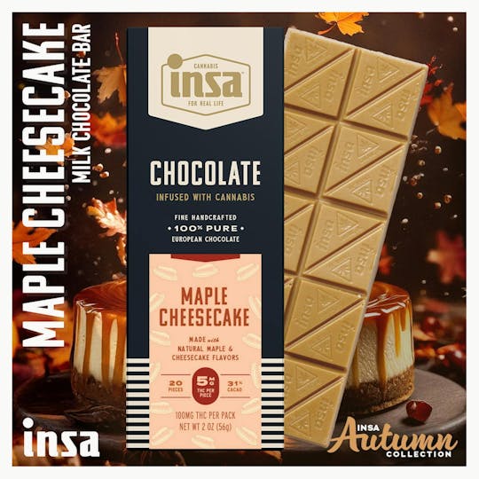 INSA - INSA - Maple Cheesecake Chocolate Bar - 100mg - 1