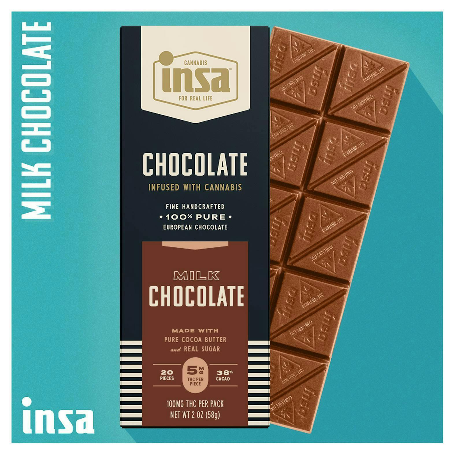 INSA - INSA - Milk Chocolate Bar - 100mg - 1