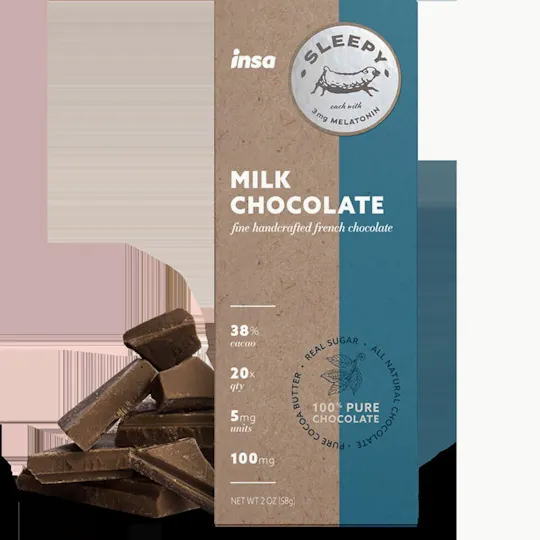 INSA - INSA - Milk Chocolate Bar - 100mg + Melatonin - 1