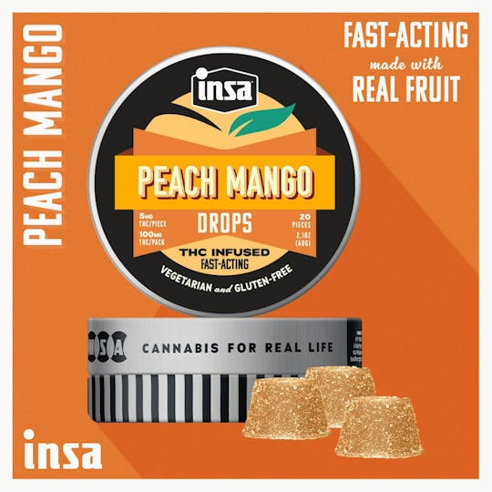 INSA - INSA - Peach Mango Drops - 20pc (100mg) - 1