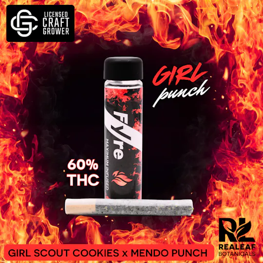 Realeaf Botanicals - Fyre Girl Punch Infused Pre-Roll 1g - 1
