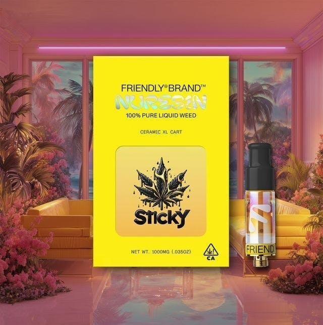 Friendly Brand - Friendly Brand x Sticky | Peach Panther | Live Nuresin Cartridge | 1g - 1