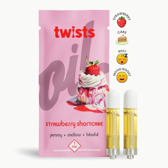 Craft Concentrates - Strawberry Shortcake Flavor - "Twists" Cartridge 2-PACK (2000mg) - by Oil® - 1