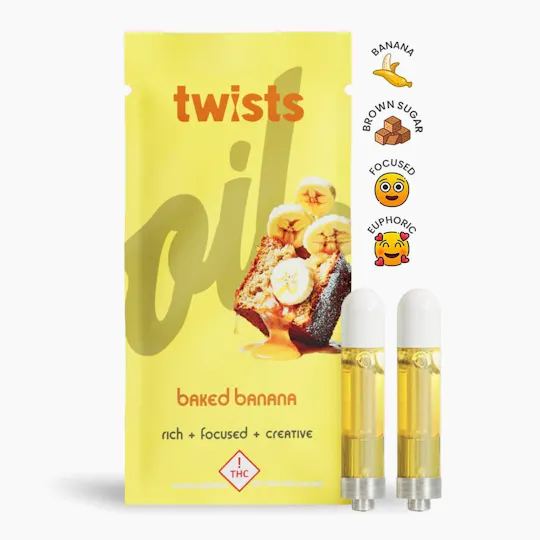 Craft Concentrates - Baked Banana Flavor - "Twists" Cartridge 2-PACK (2000mg) - by Oil® - 1