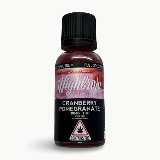 Indico - Highbrow Full Spectrum THC Cranberry Pomegranate 10mg Mini Drink - 1
