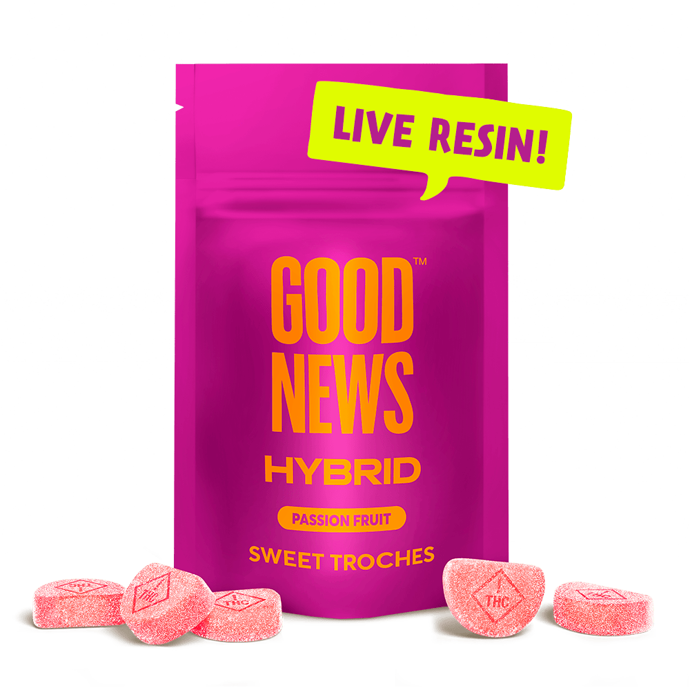 Good News - Afternoon Delight | Passionfruit Troches | 100mg | 10ct | 10mg/ea - 1
