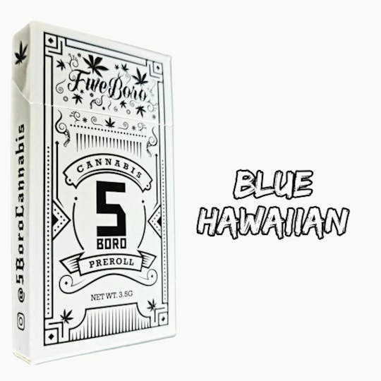 5Boro Cannabis - Blue Hawaiian – Pre Roll – 5pk – 3.5g - 1