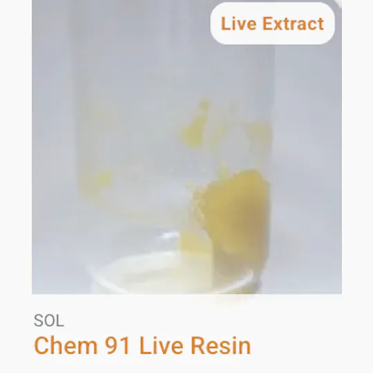 Seed of Life Labs - Seed of Life Labs - Chem 91 Live Resin Concentrate 1g - 1
