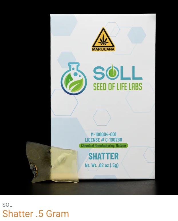 Seed of Life Labs - Seed of Life Labs - MAC 1 Shatter Concentrate 0.5g - 1