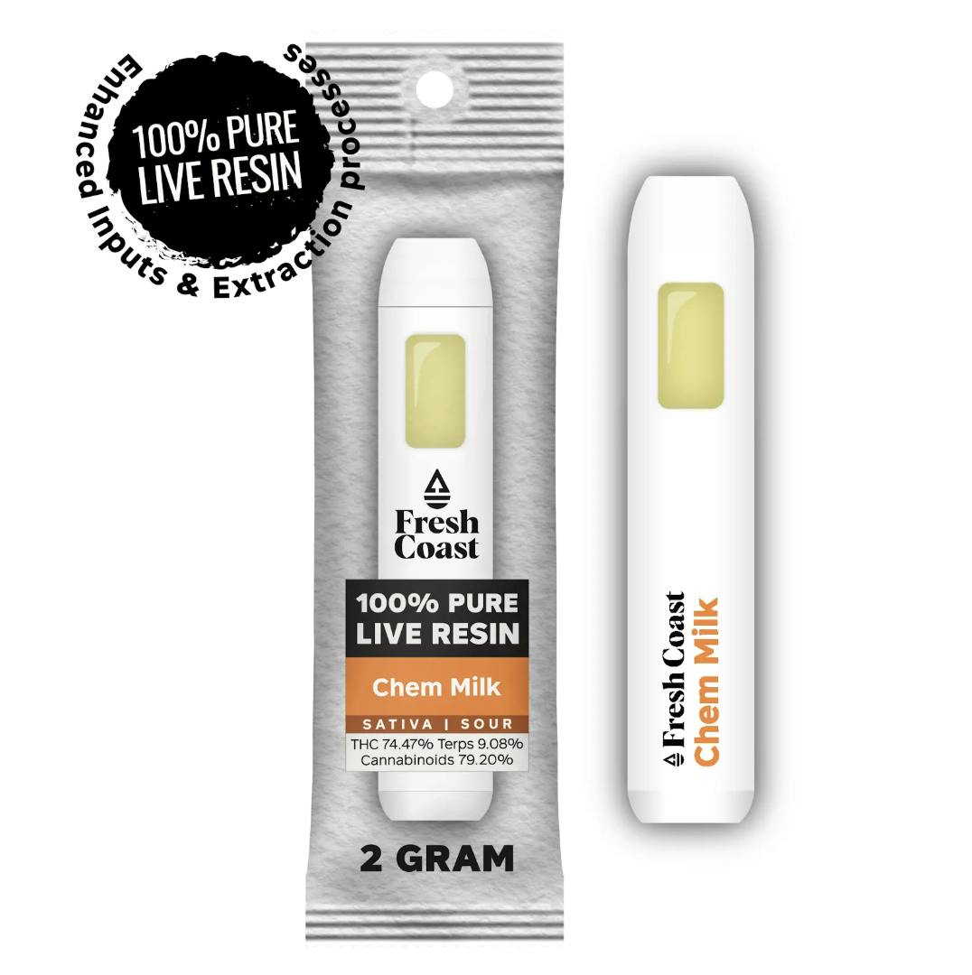 Fresh Coast - Chem Milk | 100% Pure Live Resin 2G Disposable | Sativa - 1