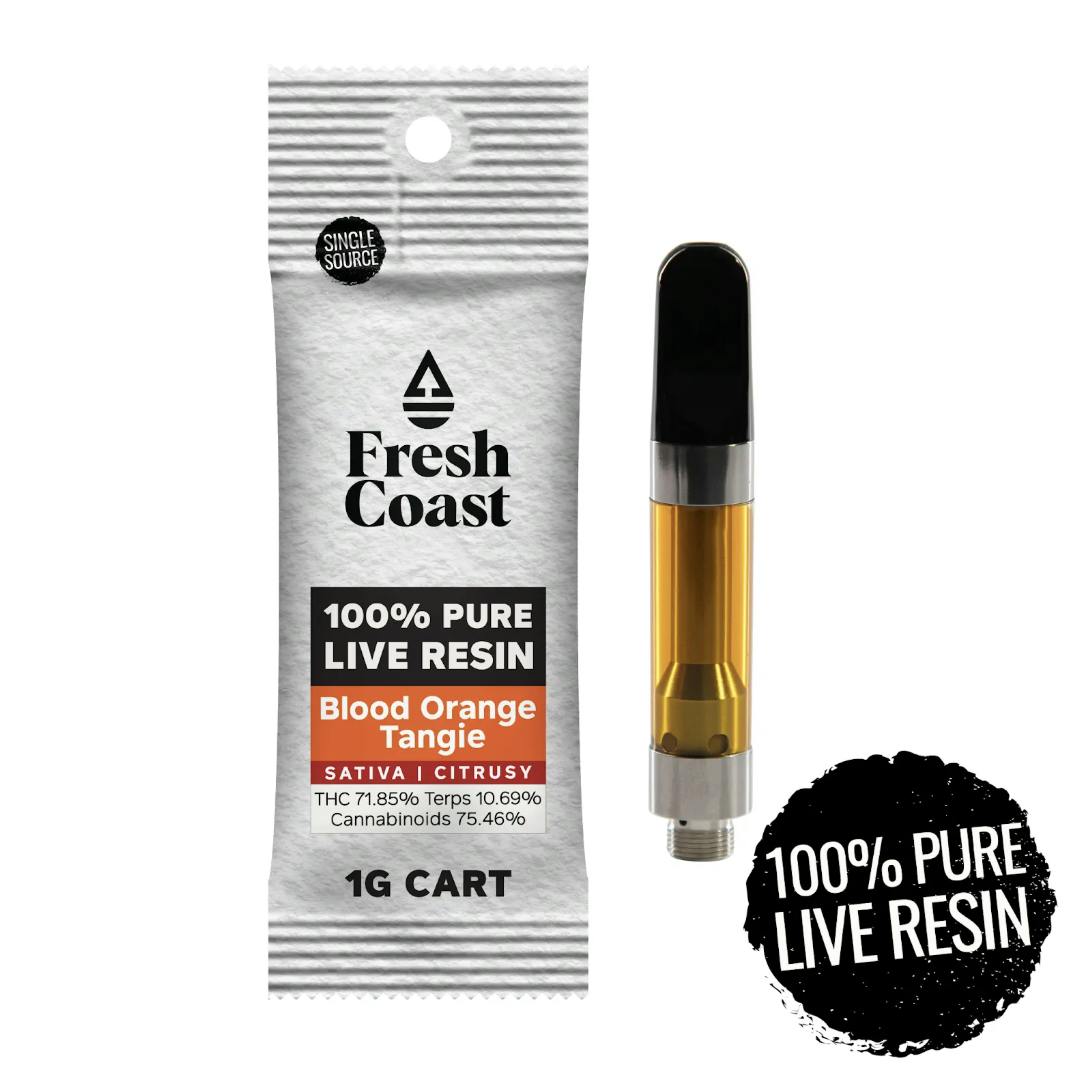 Fresh Coast - Blood Orange Tangie | 100% Pure Live Resin 1G Cart | Hybrid - 1