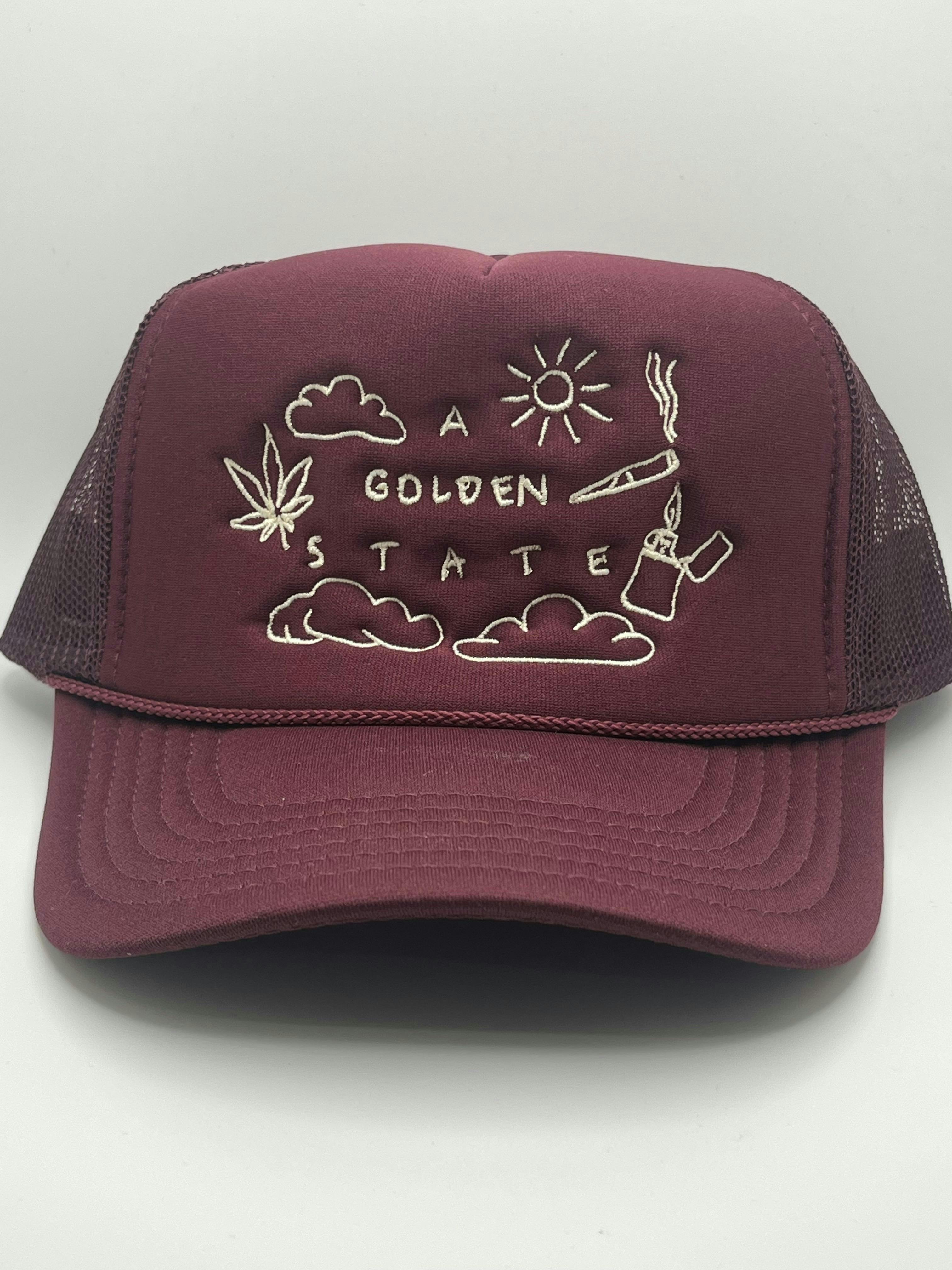 A Golden State - A Golden State | Maroon Mesh Trucker Hat | Hats - 1