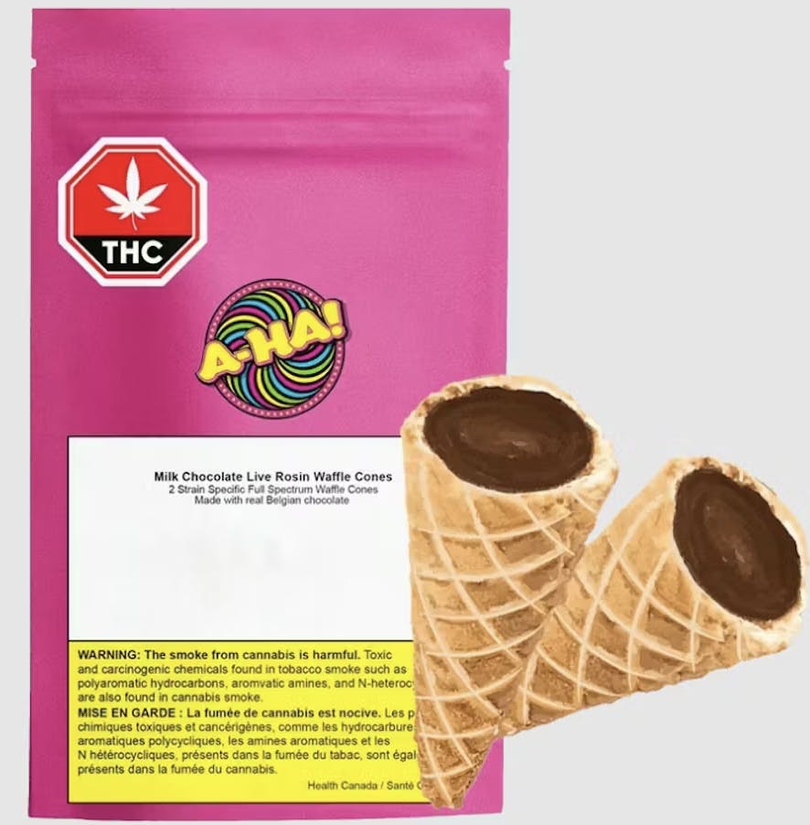 A-Ha - A-Ha! - 10mg Milk Chocolate Live Rosin Waffle Cones - 2pk - 1