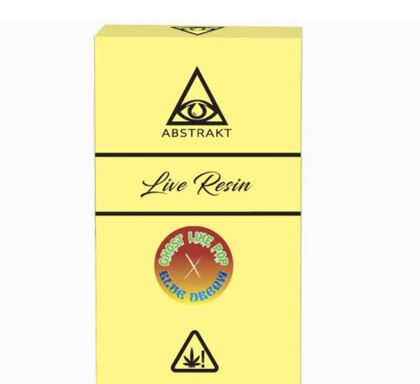 Abstrakt - Abstrakt - Blue Dream x Ghost Lime Pop Live Resin 0.5g Cartridge - 1
