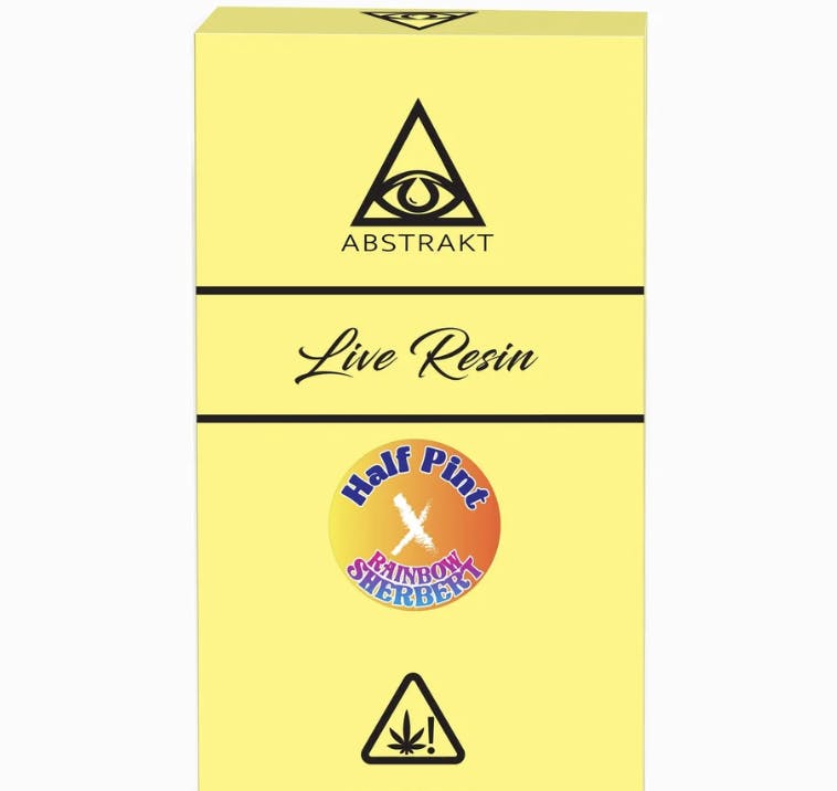 Abstrakt - Abstrakt - Rainbow Sherbert x Half Pint Live Resin 0.5g Cartridge - 1